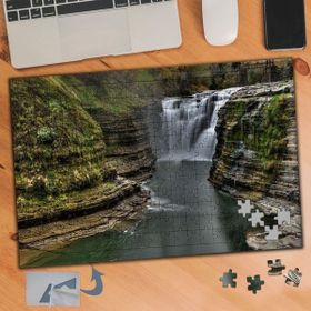 091 Tabiat Harikası Şelale Manzarası 240 Parça Puzzle Yapboz Tablo