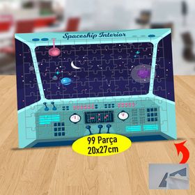 0923 Gezegen Boşluğu Ve Uzay Mekiği 99 Parça Puzzle Yapboz Tablo