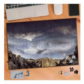 093 Gri Gökyüzü Ve Taş Yığınları 240 Parça Puzzle Yapboz Tablo