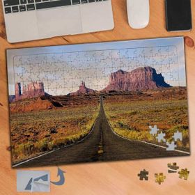 096 Uzun İnce Bir Yol Manzara 240 Parça Puzzle Yapboz Tablo