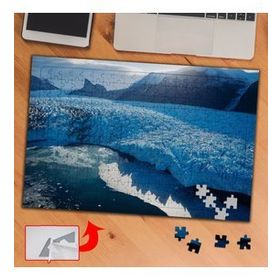 099 Kar Tutmuş Çimenler Göl Doğa 240 Parça Puzzle Yapboz Tablo