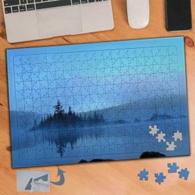099 Sisli Göl Doğa Manzarası 240 Parça Puzzle Yapboz Tablo