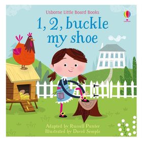 1 2 Buckle My Shoe little Board Book-Usborne Publishing