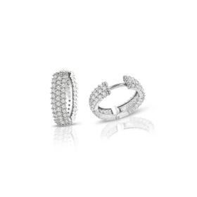 1.20 ct Üç Sıra Pırlanta Tamtur Halka Küpe