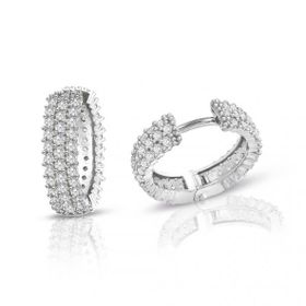1.20 ct Üç Sıra Pırlanta Tamtur Halka Küpe