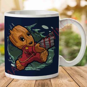 1-2220 Tiny Groot Guardians Of The Galaxy Ii Baskılı Seramik Kupa Bardak