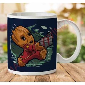 1-2220 Tiny Groot Guardians Of The Galaxy Ii Baskılı Seramik Kupa Bardak