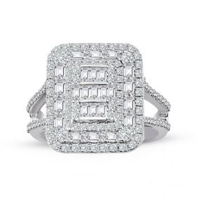1.50 ct Baget Pırlanta Modern Tasarım Yüzük