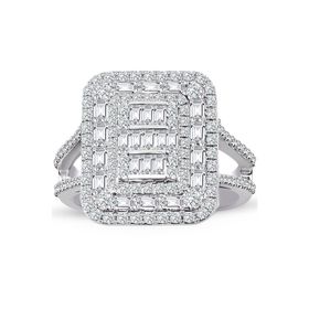1.50 ct Baget Pırlanta Modern Tasarım Yüzük