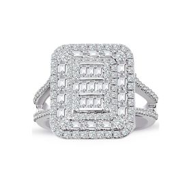 1.50 ct Baget Pırlanta Modern Tasarım Yüzük