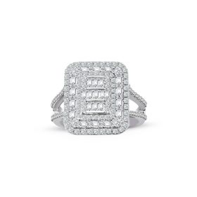 1.50 ct Baget Pırlanta Modern Tasarım Yüzük