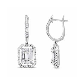 1.79 ct Pırlanta Baget Küpe
