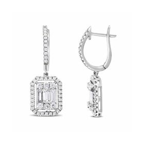 1.79 ct Pırlanta Baget Küpe