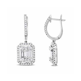 1.79 ct Pırlanta Baget Küpe