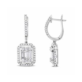 1.79 ct Pırlanta Baget Küpe