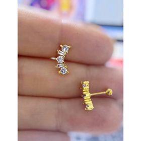 1 Adet Zirkon Taşlı Helix Tragus Conch Uyumlu Piercing