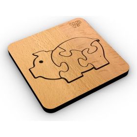 1 Fark Hayvanlar Serisi Domuz Ahşap Eğitici Puzzle