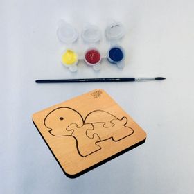 1 Fark Hayvanlar Serisi Kaplumbağa Ahşap Eğitici Puzzle