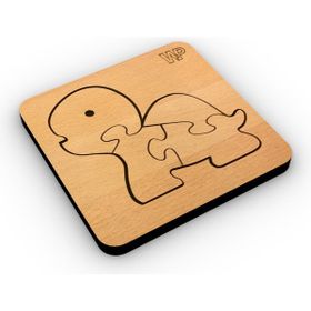 1 Fark Hayvanlar Serisi Kaplumbağa Ahşap Eğitici Puzzle