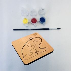 1 Fark Hayvanlar Serisi Kurbağa Ahşap Eğitici Puzzle