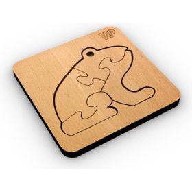 1 Fark Hayvanlar Serisi Kurbağa Ahşap Eğitici Puzzle