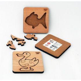 1 Fark Hayvanlar Serisi Ördek Ahşap Eğitici Puzzle