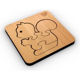 1 Fark Hayvanlar Serisi Sincap Ahşap Eğitici Puzzle
