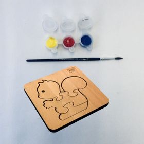 1 Fark Hayvanlar Serisi Sincap Ahşap Eğitici Puzzle