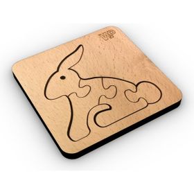 1 Fark Hayvanlar Serisi Tavşan Ahşap Eğitici Puzzle