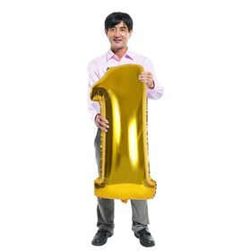 1 Rakam Altın 100 cm Folyo Balon