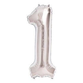 1 Rakam Gümüş 40'' Lisinya Folyo Balon