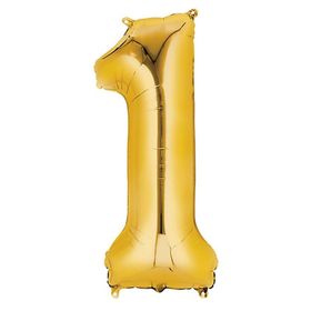 1 Rakamı Altın Folyo Balon