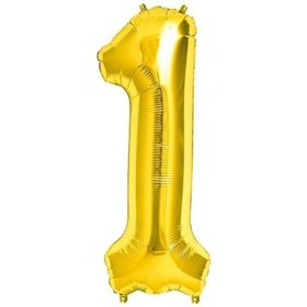 1 Rakamı Altın Folyo Balon