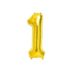1 Rakamı Altın Folyo Balon