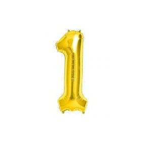 1 Rakamı Altın Folyo Balon