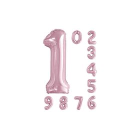 1 Rakamı Pembe 40 cm Folyo Balon