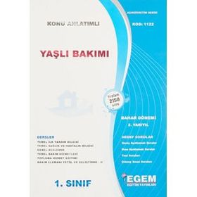 1. Sınıf 2 Yarıyıl Bahar Dönemi Yaşlı Bakımı Konu Anlatımlı Soru Bankası