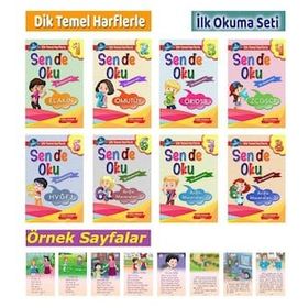 1. Sınıf 8 Kitaplık Elakin İlk Okuma Seti - Dik Temel Harflerle