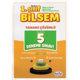 1. Sınıf Bilsem Tamamı Çözümlü 5 Deneme Editör Yayınları