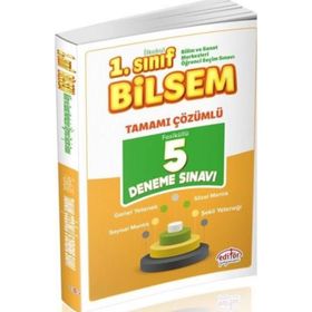 1. Sınıf Bilsem Tamamı Çözümlü 5 Deneme Editör Yayınları