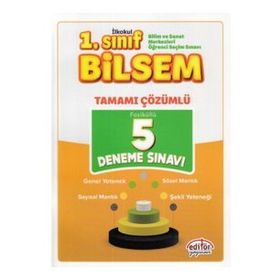 1. Sınıf Bilsem Tamamı Çözümlü 5 Deneme Editör Yayınları