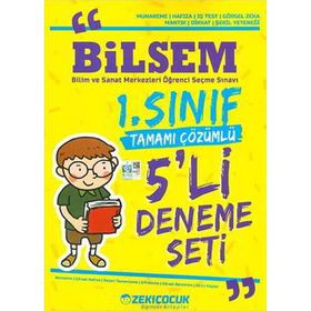1. Sınıf Bilsem Tamamı Çözümlü 5 Deneme Seti-Zeki Çocuk Yayınları