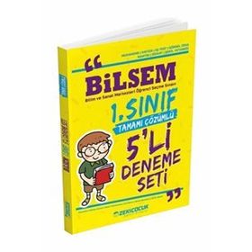 1. Sınıf Bilsem Tamamı Çözümlü 5 Deneme Seti-Zeki Çocuk Yayınları