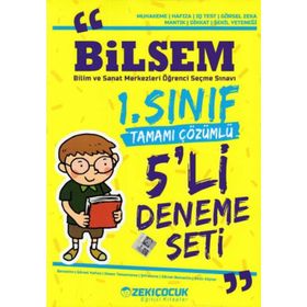 1. Sınıf Bilsem Tamamı Çözümlü 5 Deneme Seti-Zeki Çocuk Yayınları