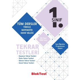1. Sınıf Bloktest Tüm Dersler Tekrar Testleri Tudem Yayınları