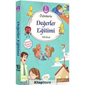 1. Sınıf Değerler Eğitimi Serisi 10 Kitaplık Set Kollektif Yuva Yayınları
