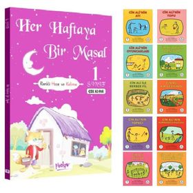 1. Sınıf Elakin İlk Okuma Seti - Cin Ali 10'lu Hikaye Seti ve Her Haftaya Bir Masal Kitabı