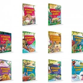 1. Sınıf Hikaye Kitabı Dinozor Çağı 10 Kitap Damla Yayınevi