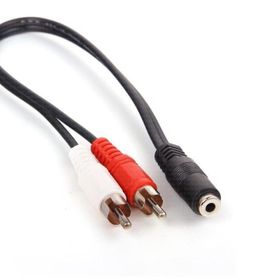 1 Stereo Dişi 2 Rca Kablo