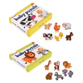 +1 Yaş 2'li Set Çiftlik Hayvanları ve Orman Hayvanları Baby Puzzle